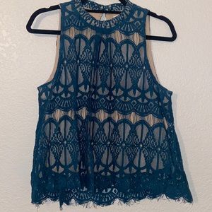 Love Fire Sleeveless Lace Top